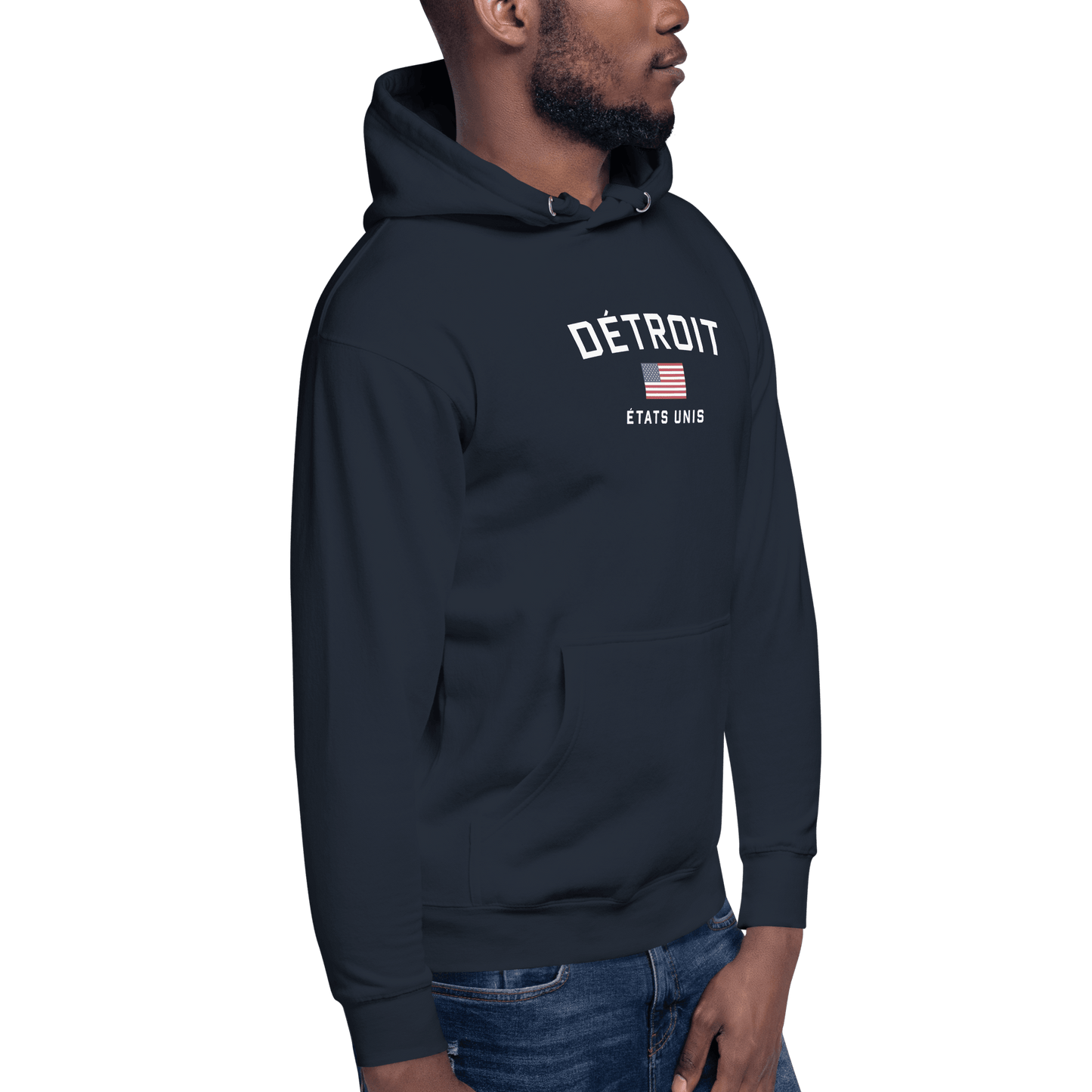 'Détroit États Unis' Hoodie | Unisex Premium - Circumspice Michigan