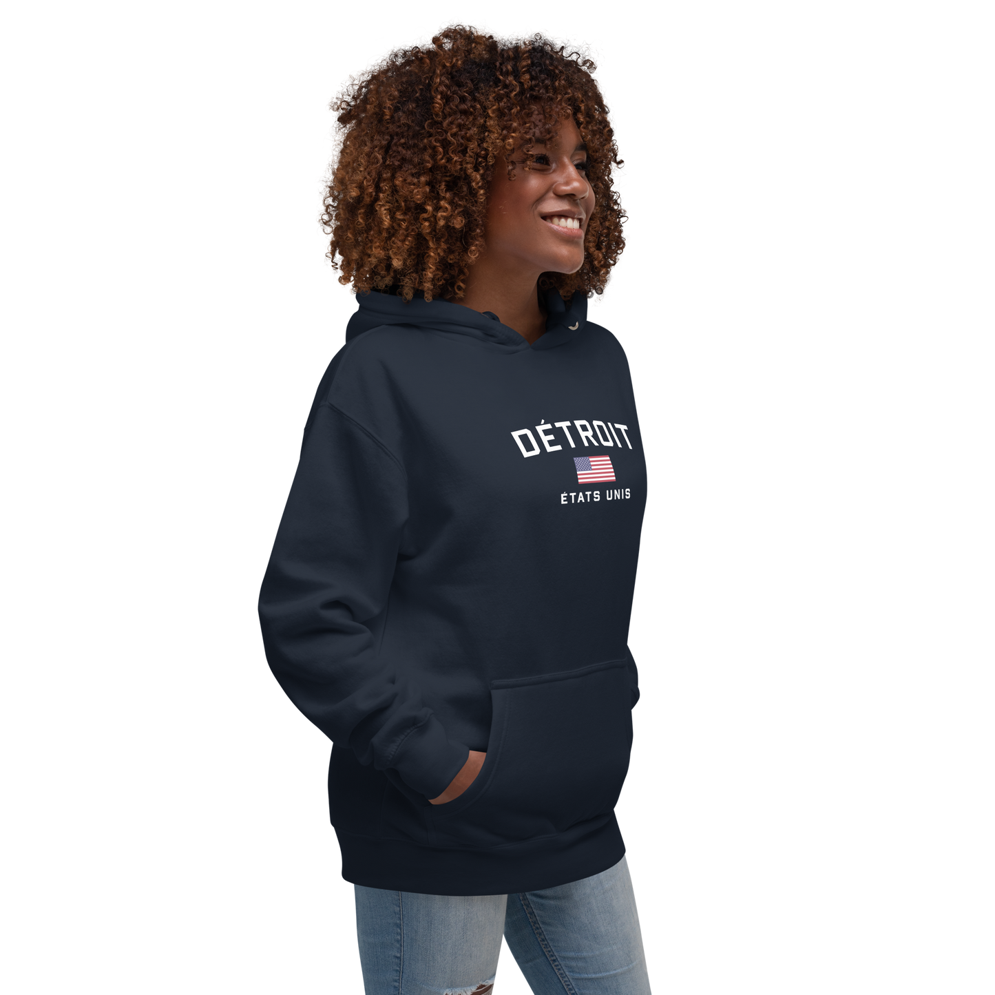 'Détroit États Unis' Unisex Premium Hoodie