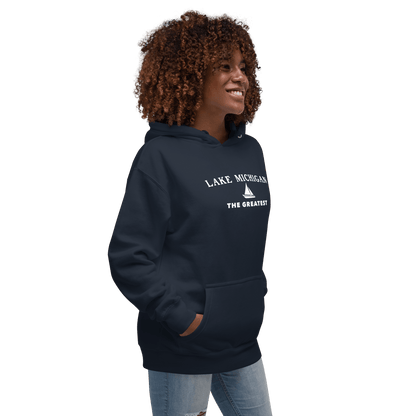 'Lake Michigan The Greatest' Hoodie | Unisex Premium - Circumspice Michigan