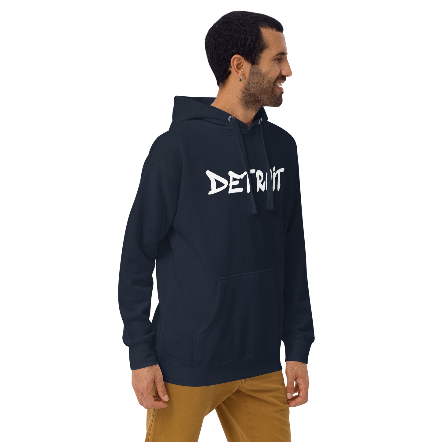 'Detroit' Unisex Premium Hoodie (1980s Hip Hop Font)