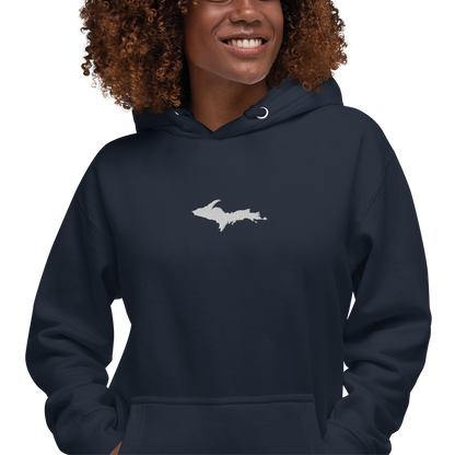 Michigan Upper Peninsula Hoodie (w/ Embroidered UP Outline) | Unisex Premium