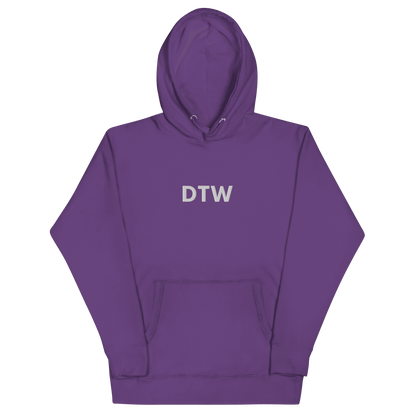 Detroit 'DTW' Premium Hoodie |  Unisex Embroidered - Circumspice Michigan