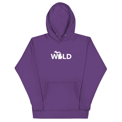 Michigan 'Wild' Hoodie (Geometric Sans Font w/ MI Outline) | Unisex Premium - Circumspice Michigan