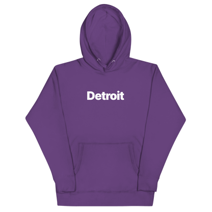 'Detroit' Hoodie (Swiss Sans Font) | Unisex Premium - Circumspice Michigan