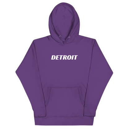 'Detroit' Hoodie (Racing Font) | Unisex Premium - Circumspice Michigan