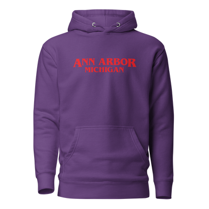 'Ann Arbor Michigan' Unisex Premium Hoodie (1980s Drama Parody)