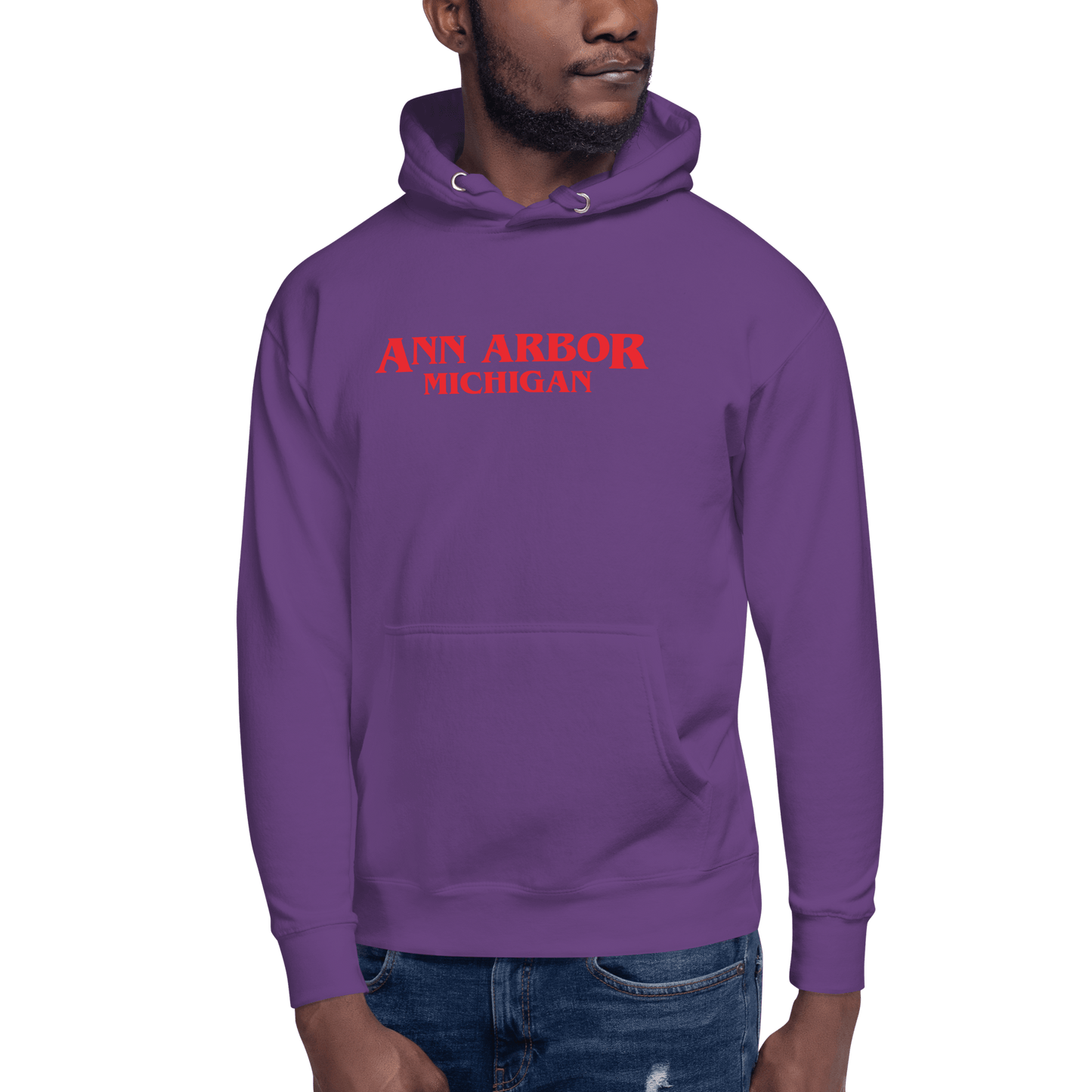 'Ann Arbor Michigan' Unisex Premium Hoodie (1980s Drama Parody)