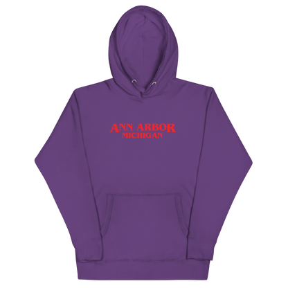 'Ann Arbor Michigan' Unisex Premium Hoodie (1980s Drama Parody)