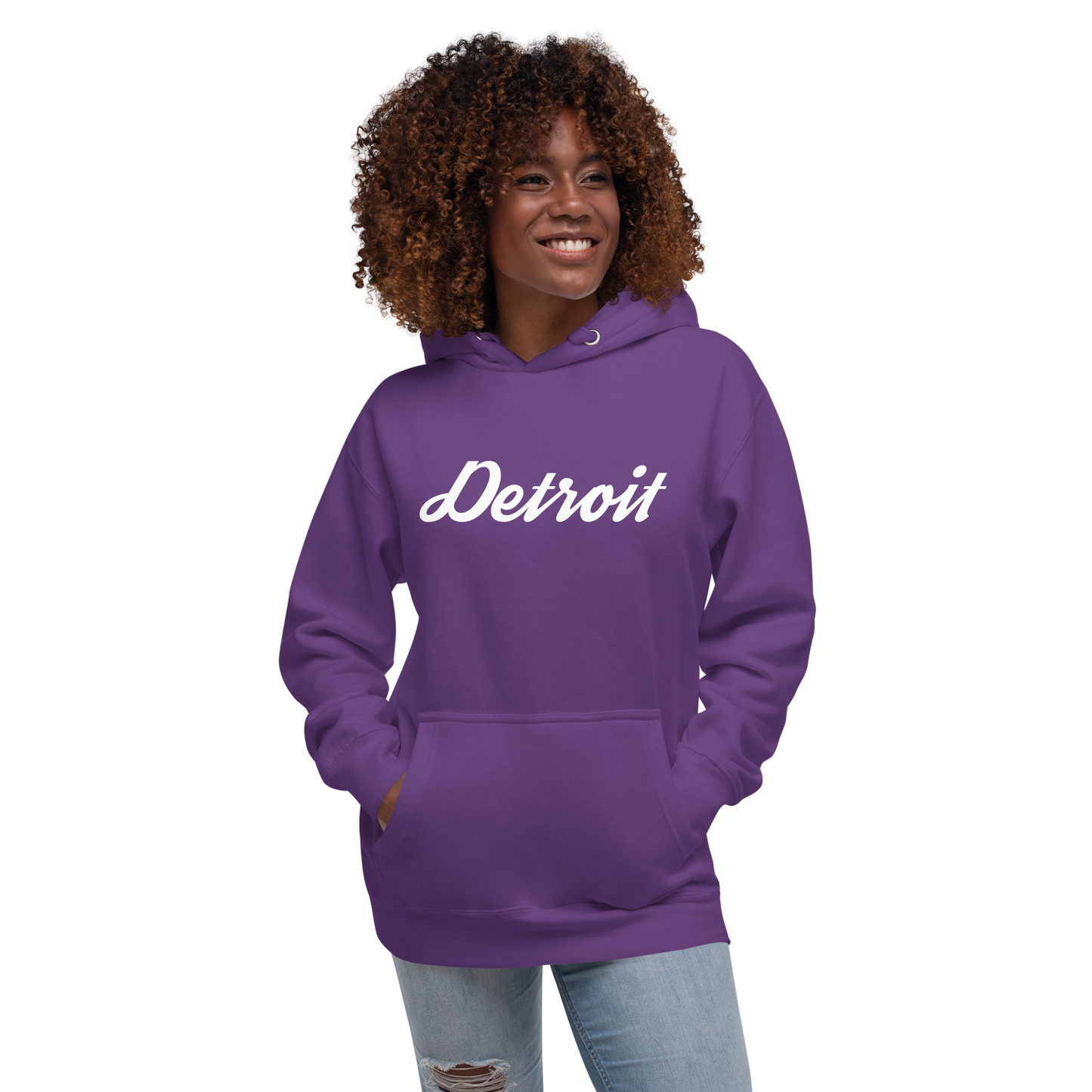 'Detroit' Unisex Premium Hoodie (Script Font)