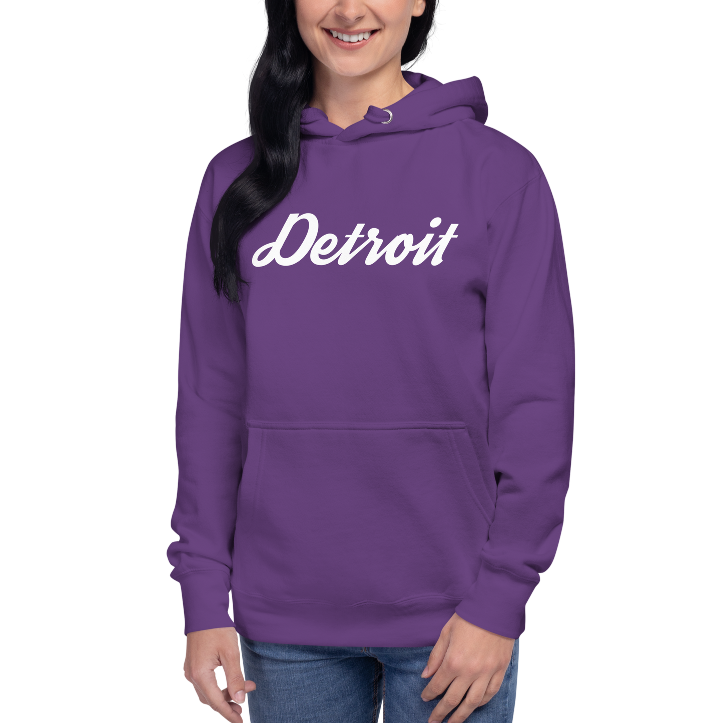 'Detroit' Unisex Premium Hoodie (Script Font)