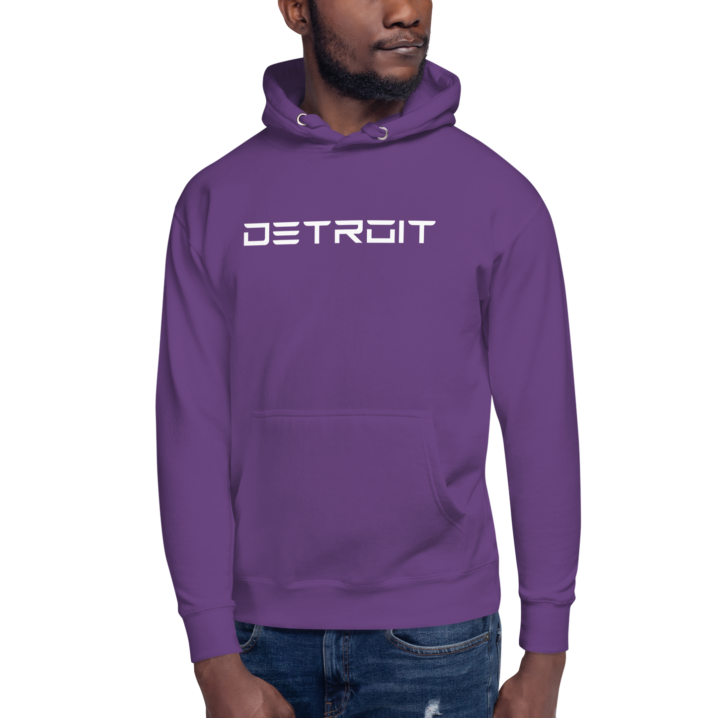 'Detroit' Unisex Premium Hoodie (Electric Font)