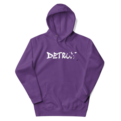 'Detroit' Unisex Premium Hoodie (1980s Hip Hop Font)