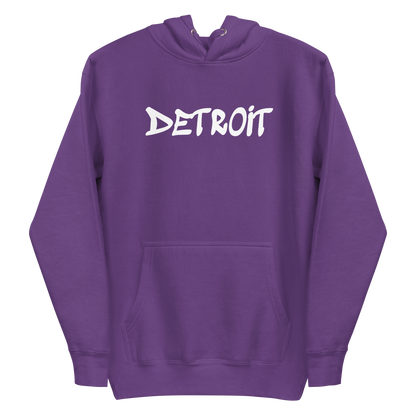 'Detroit' Unisex Premium Hoodie (1980s Hip Hop Font)