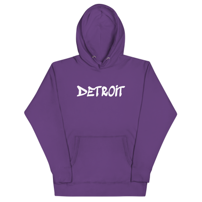 'Detroit' Unisex Premium Hoodie (1980s Hip Hop Font)