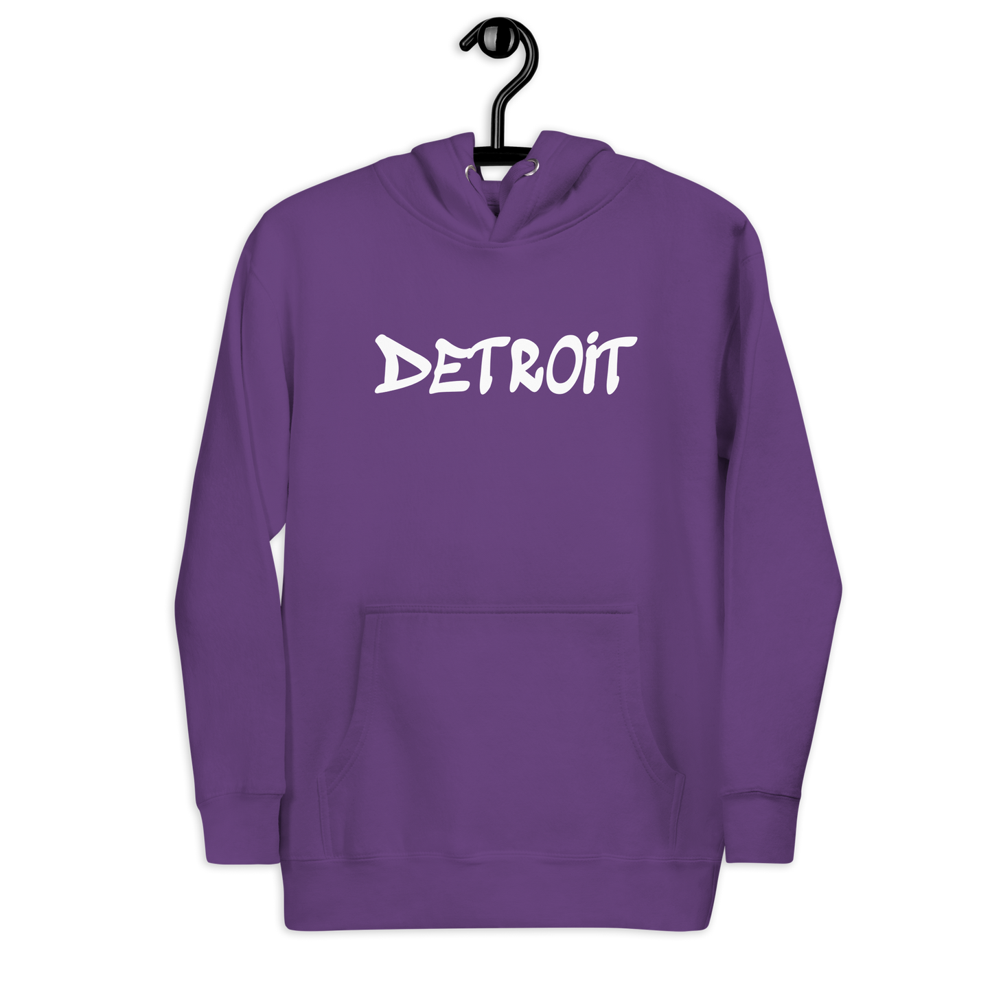 'Detroit' Unisex Premium Hoodie (1980s Hip Hop Font)