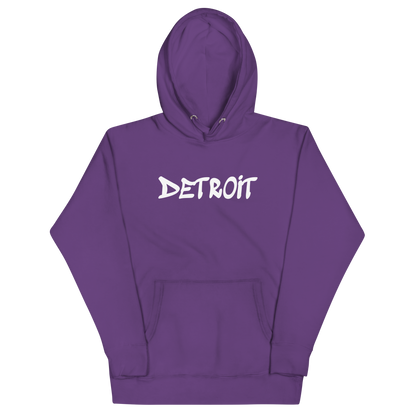 'Detroit' Unisex Premium Hoodie (1980s Hip Hop Font)