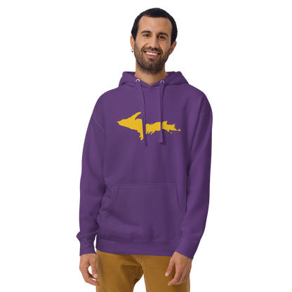 Upper Peninsula Hoodie (w/ Gold UP Outline) | Unisex Premium