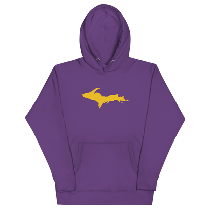 Upper Peninsula Hoodie (w/ Gold UP Outline) | Unisex Premium