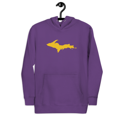 Upper Peninsula Hoodie (w/ Gold UP Outline) | Unisex Premium