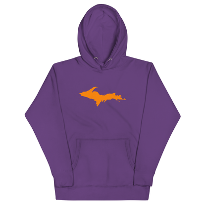 Michigan Upper Peninsula Hoodie (w/ Orange UP Outline) | Unisex Premium