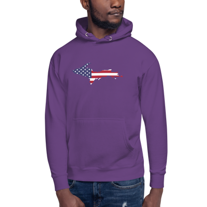 Michigan Upper Peninsula Hoodie (w/ UP USA Flag Outline) | Unisex Premium