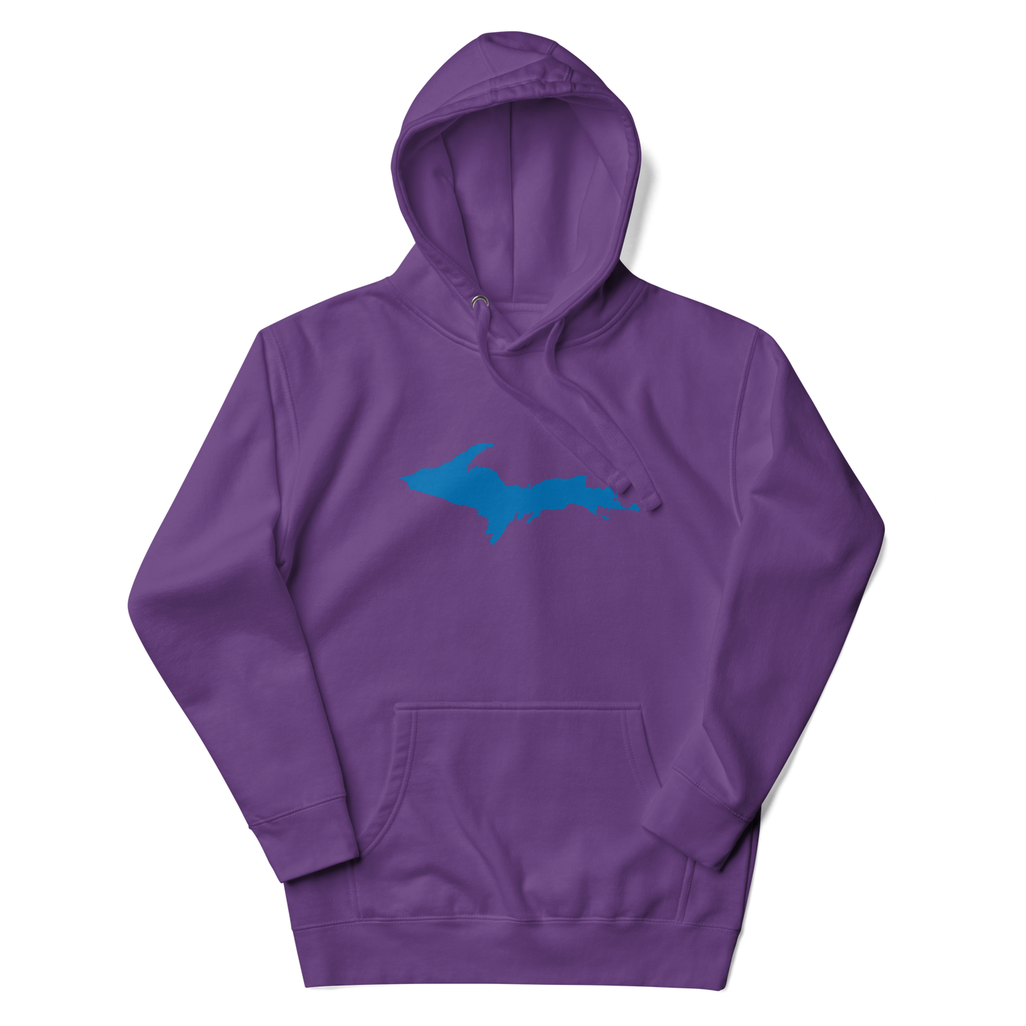 Michigan Upper Peninsula Hoodie (w/ Azure UP Outline) | Unisex Premium