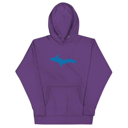 Michigan Upper Peninsula Hoodie (w/ Azure UP Outline) | Unisex Premium