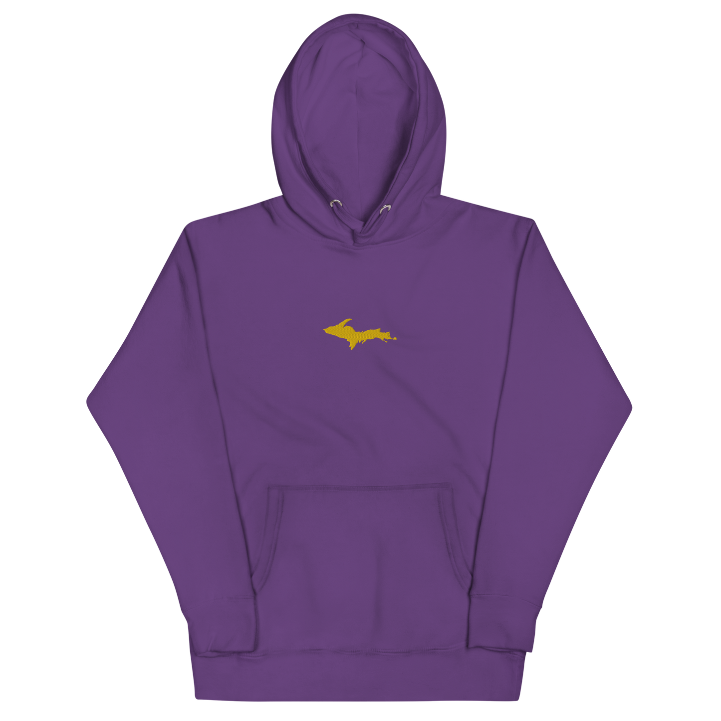 Michigan Upper Peninsula Hoodie (w/ Embroidered Gold UP Outline) | Unisex Premium