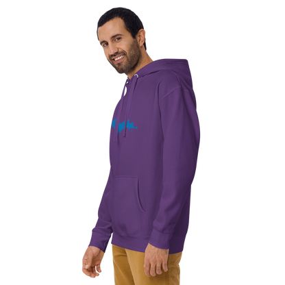 Michigan Upper Peninsula Hoodie (w/ Azure UP Outline) | Unisex Premium