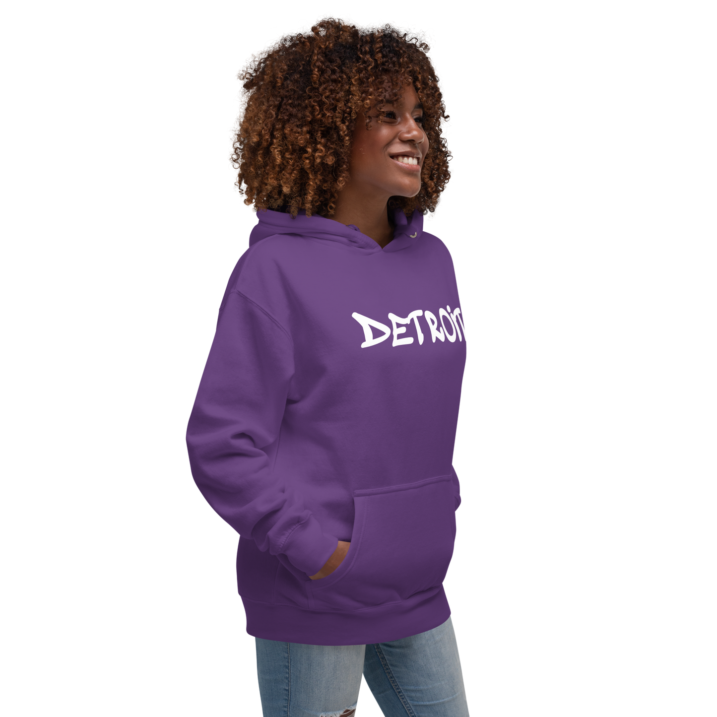 'Detroit' Unisex Premium Hoodie (1980s Hip Hop Font)