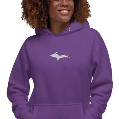 Michigan Upper Peninsula Hoodie (w/ Embroidered UP Outline) | Unisex Premium