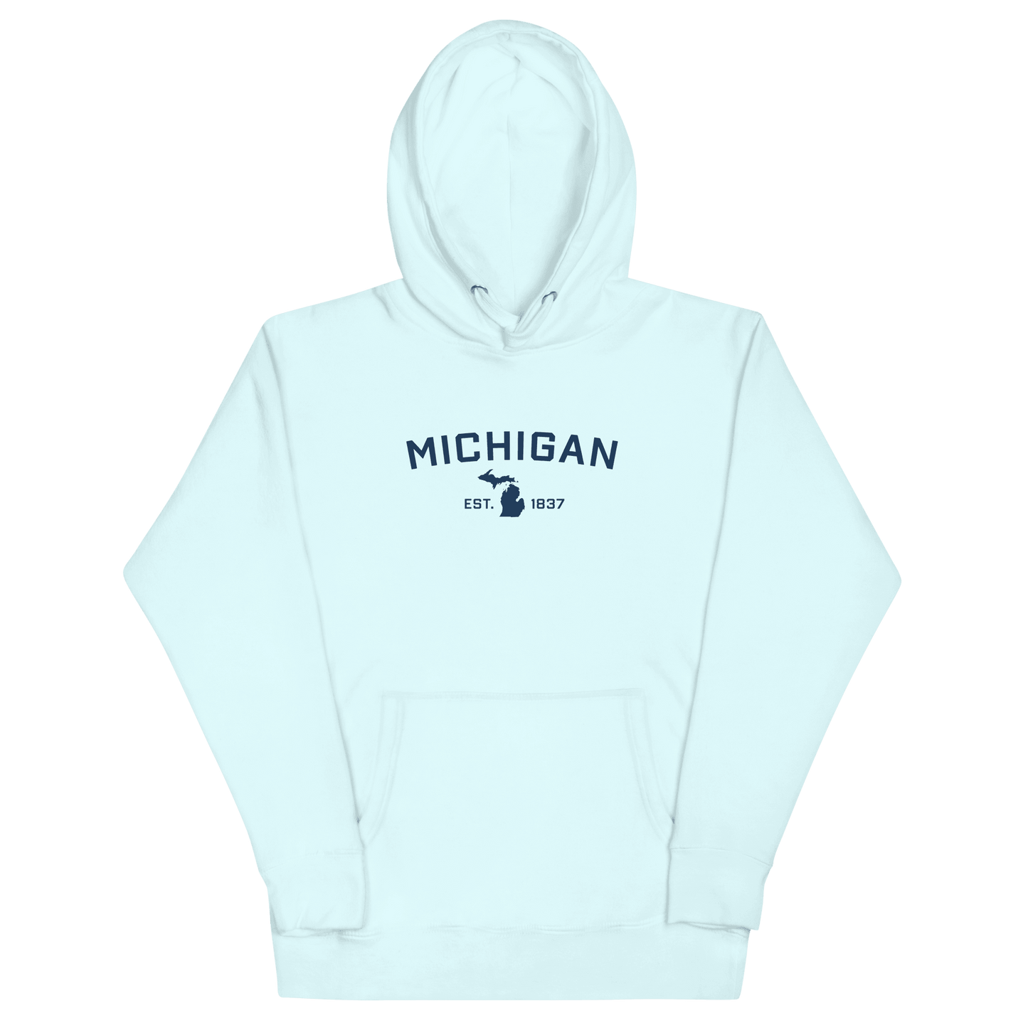 'Michigan EST 1837' Hoodie (w/ Michigan Outline) | Unisex Premium - Circumspice Michigan