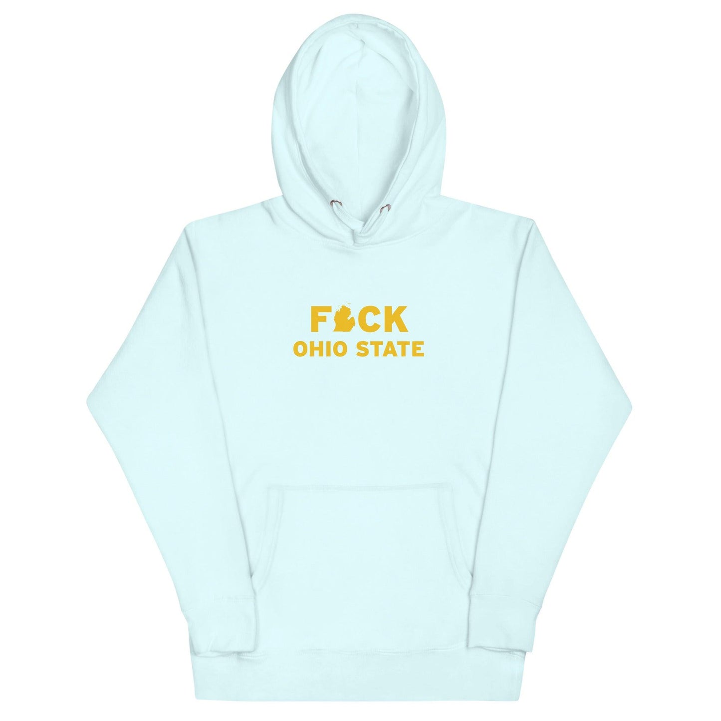 'F*ck Ohio State' Hoodie (Gold Type w/ Lower Peninsula Outline ) | Unisex Premium - Circumspice Michigan