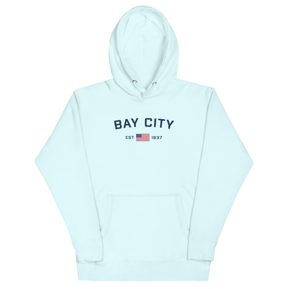 'Bay City EST 1837' Unisex Premium Hoodie (w/ USA Flag Outline)