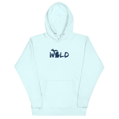 Michigan 'Wild' Unisex Premium Hoodie (Paintbrush Font w/ MI Outline)