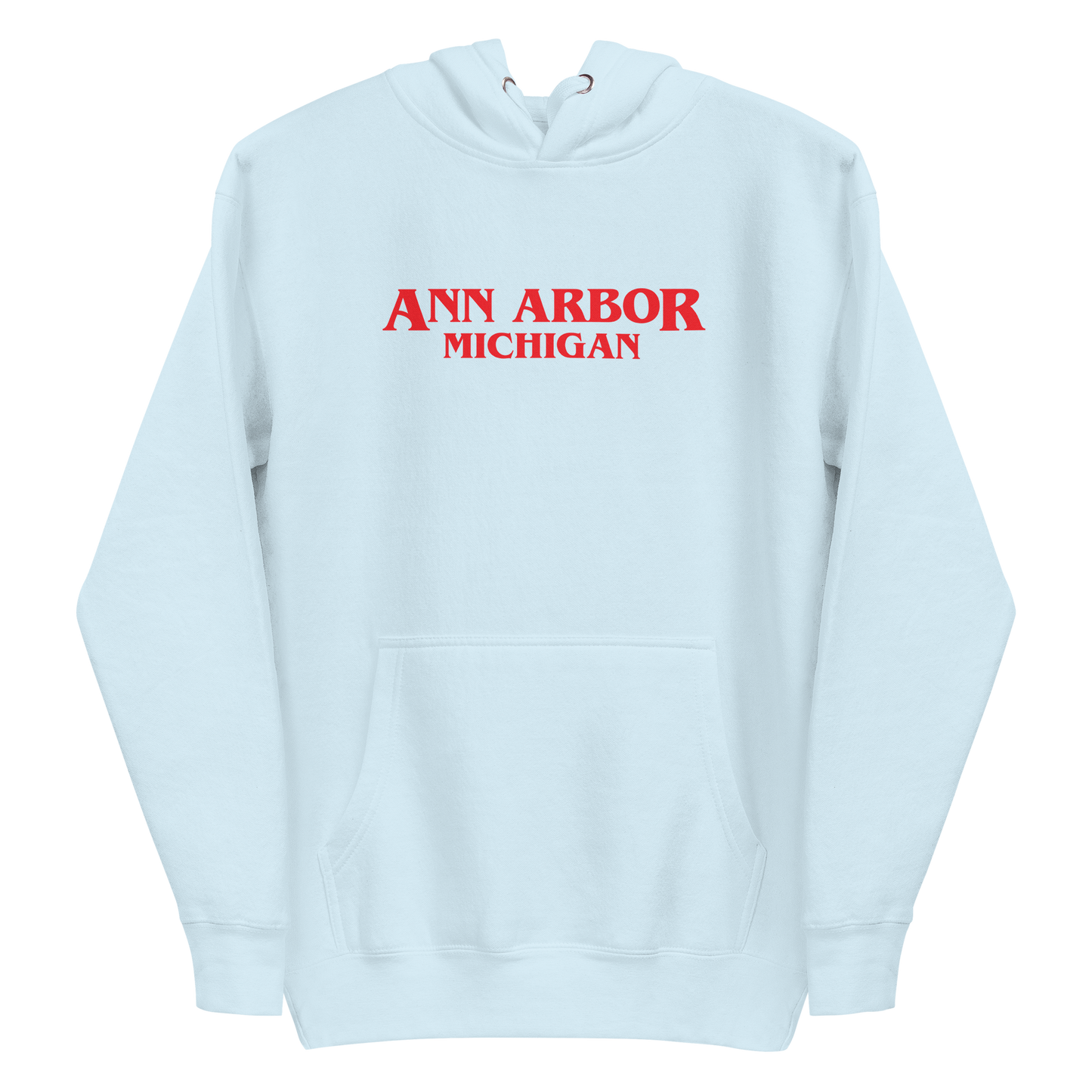 'Ann Arbor Michigan' Unisex Premium Hoodie (1980s Drama Parody)