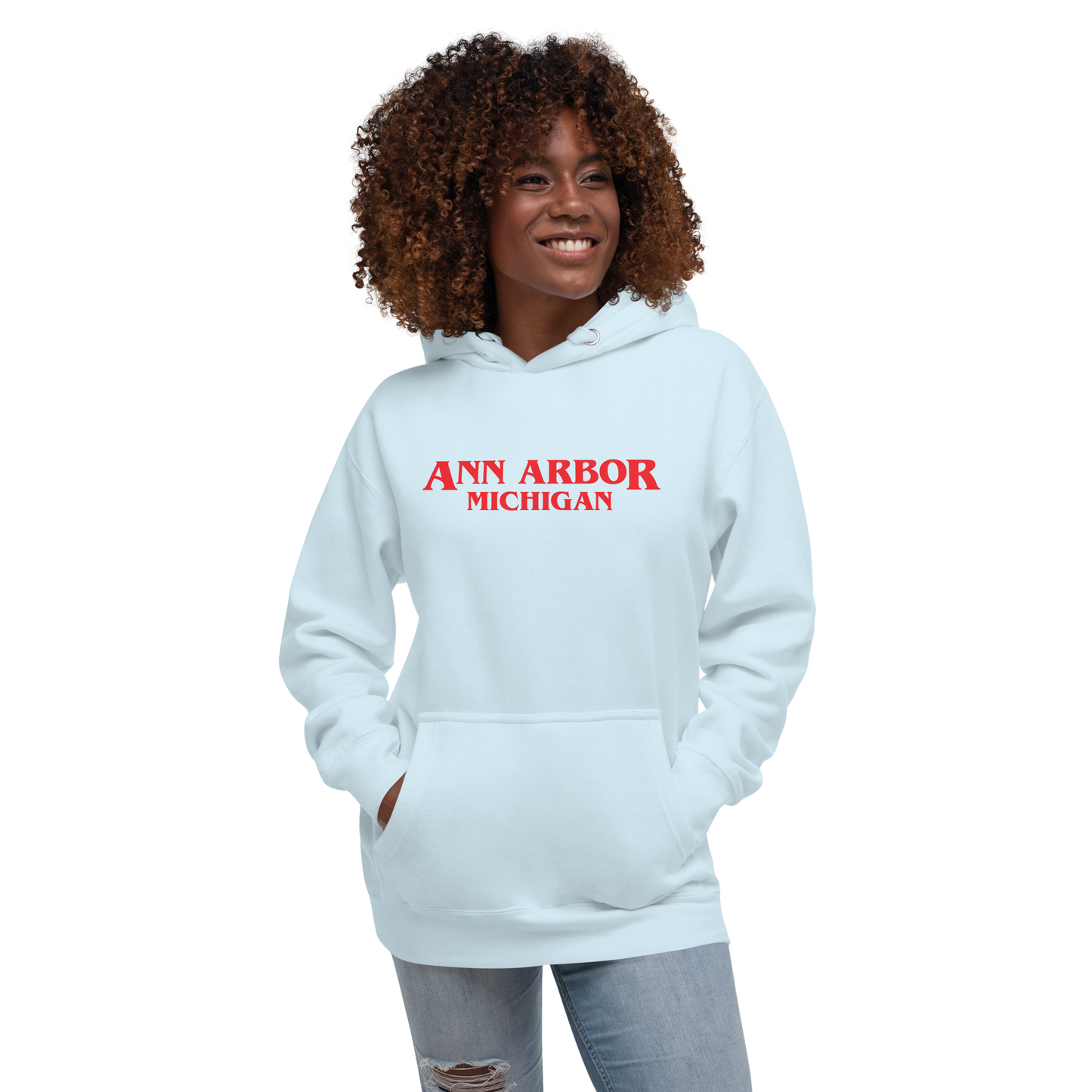 'Ann Arbor Michigan' Unisex Premium Hoodie (1980s Drama Parody)