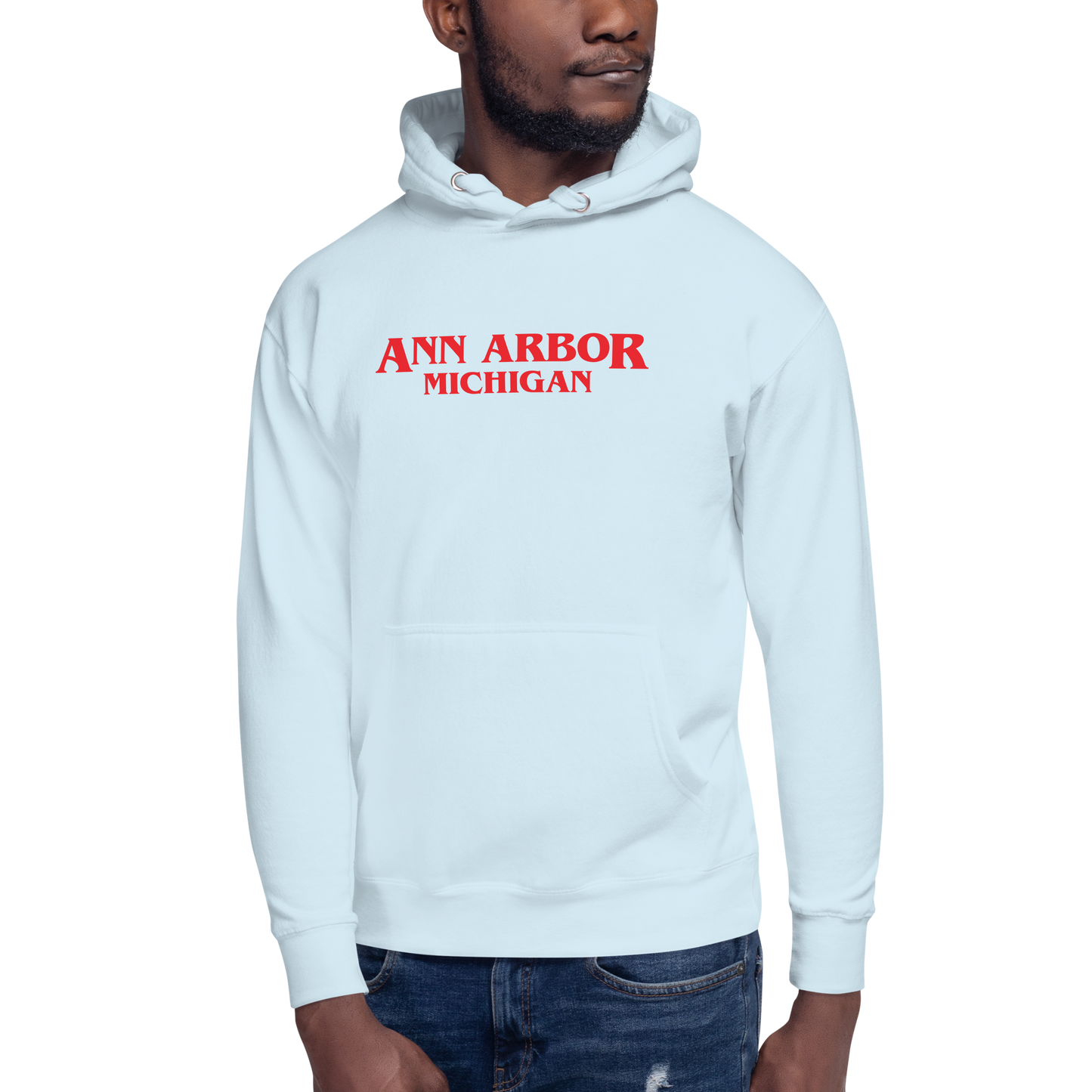 'Ann Arbor Michigan' Unisex Premium Hoodie (1980s Drama Parody)