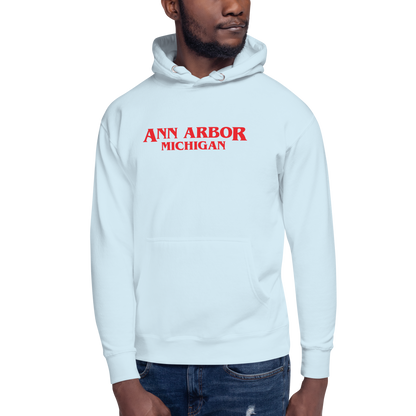 'Ann Arbor Michigan' Unisex Premium Hoodie (1980s Drama Parody)