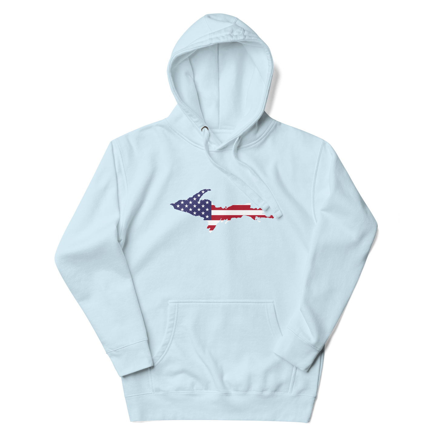 Michigan Upper Peninsula Hoodie (w/ UP USA Flag Outline) | Unisex Premium