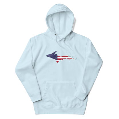 Michigan Upper Peninsula Hoodie (w/ UP USA Flag Outline) | Unisex Premium