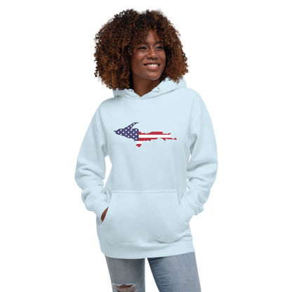 Michigan Upper Peninsula Hoodie (w/ UP USA Flag Outline) | Unisex Premium