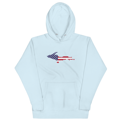 Michigan Upper Peninsula Hoodie (w/ UP USA Flag Outline) | Unisex Premium