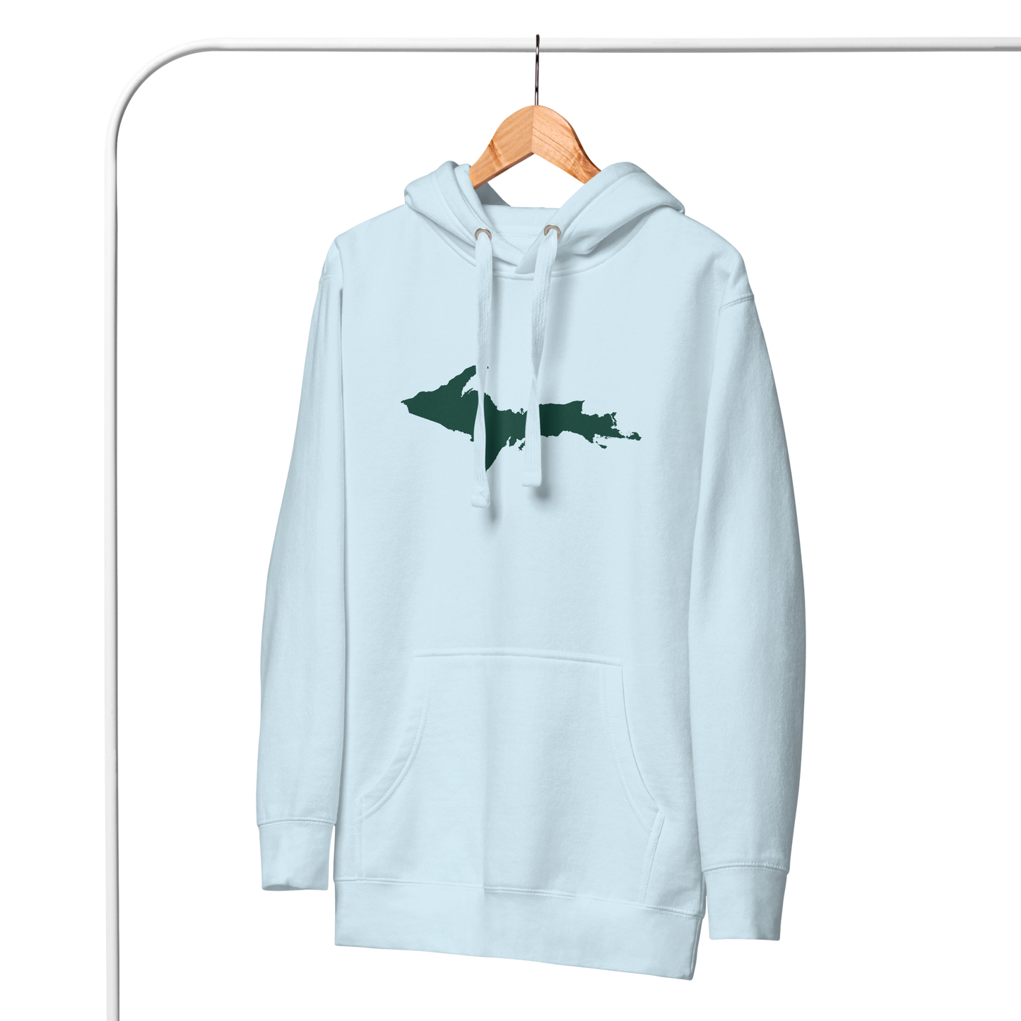 Michigan Upper Peninsula Hoodie (w/ Green UP Outline) | Unisex Premium