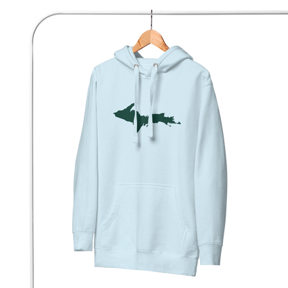 Michigan Upper Peninsula Hoodie (w/ Green UP Outline) | Unisex Premium