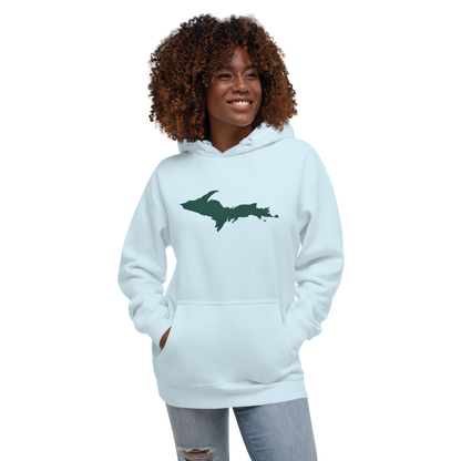 Michigan Upper Peninsula Hoodie (w/ Green UP Outline) | Unisex Premium