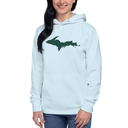 Michigan Upper Peninsula Hoodie (w/ Green UP Outline) | Unisex Premium