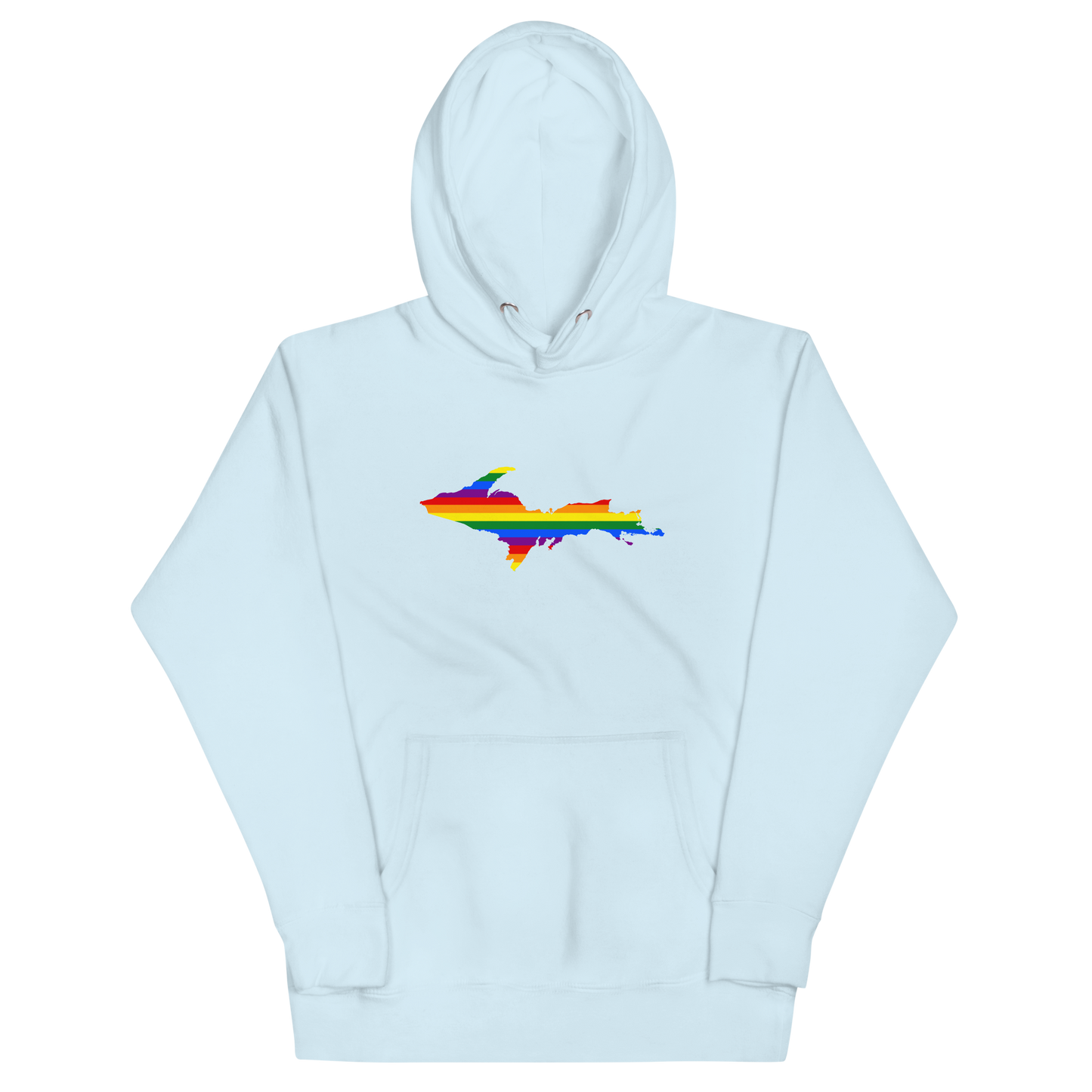 Michigan Upper Peninsula Hoodie (w/ UP Pride Flag Outline) | Unisex Premium