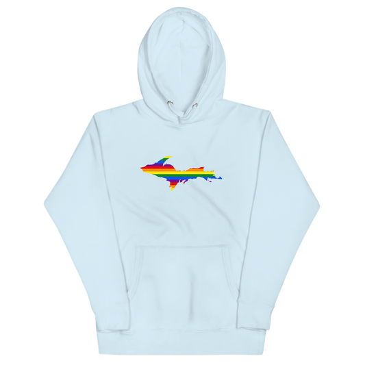 Michigan Upper Peninsula Hoodie (w/ UP Pride Flag Outline) | Unisex Premium