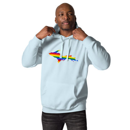 Michigan Upper Peninsula Hoodie (w/ UP Pride Flag Outline) | Unisex Premium